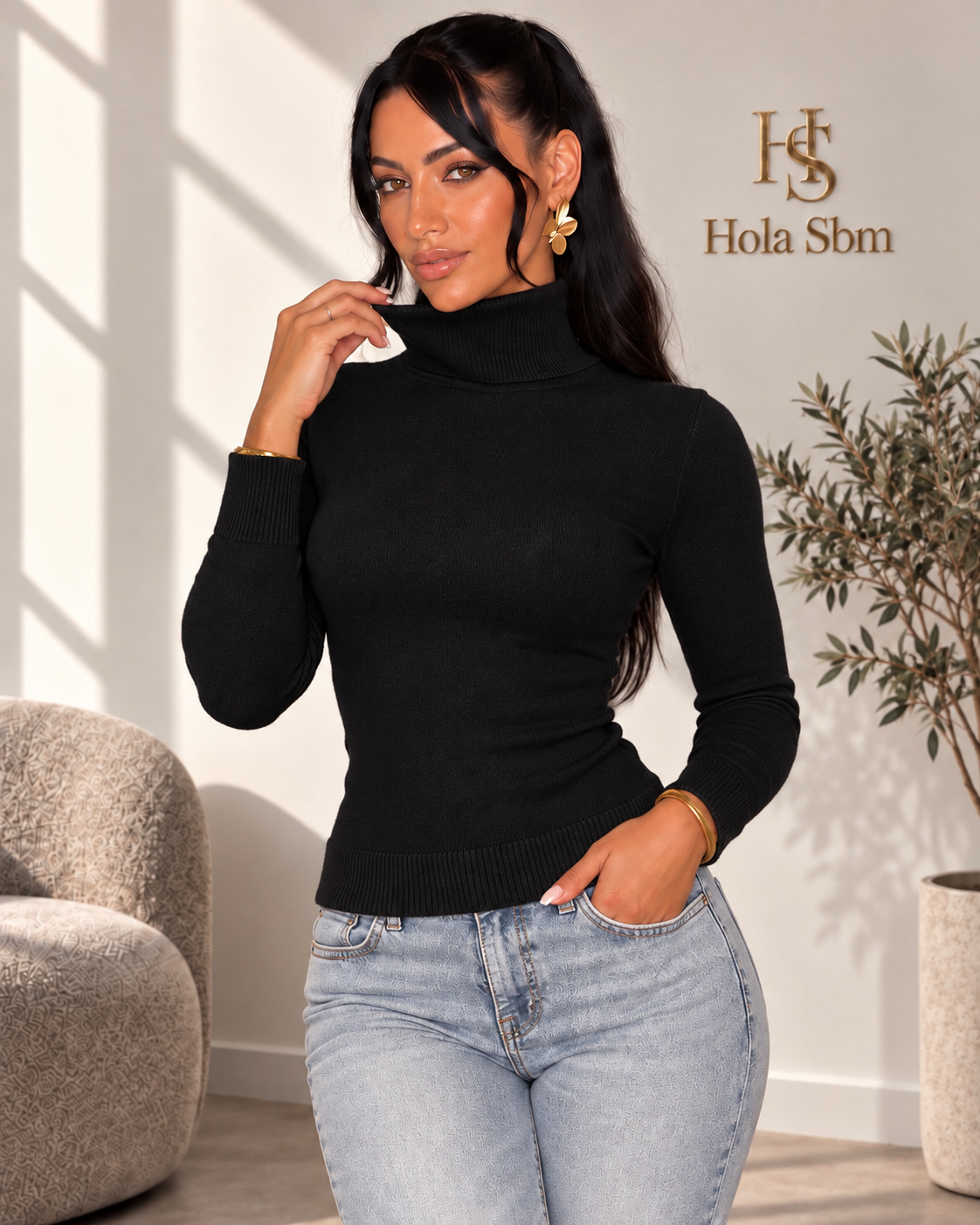 Dolcevita Elvory Nero indossato - Hola Sbm